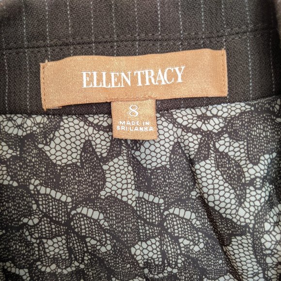 Ellen Tracy Brown Pinstripe Blazer - Picture 9 of 10